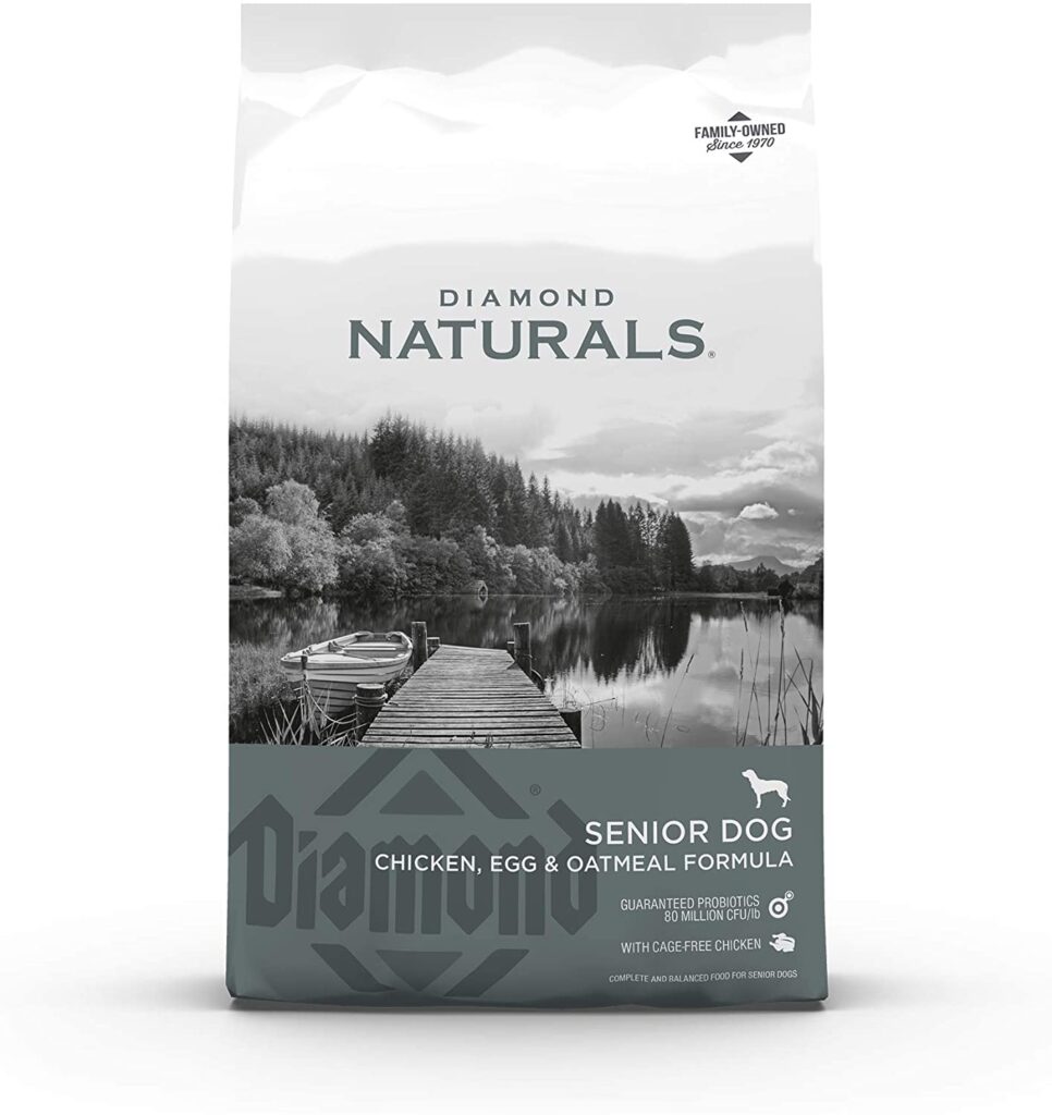 Diamond naturals dry food is specially designed for senior dogs.